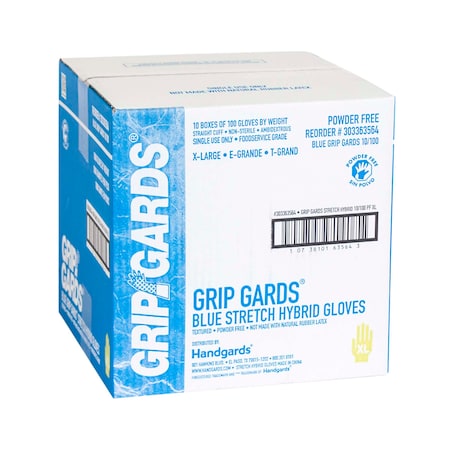 Grip Gards Gloves Stretch Blue Extra Large, PK1000 303363564